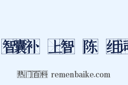 智囊补·上智·陈瓘组词是什么意思的图片